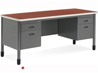 Picture of 67" Double Pedestal Steel Computer Credenza Desk