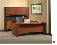 Picture of 72" U Shape Laminate Office Desk Workstation, Overhead Storage