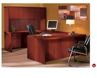 Picture of 72" U Shape Laminate Office Desk Workstation, Overhead Storage