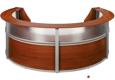 Picture of Contemporary Circular Laminate Reception Office Desk Workstation