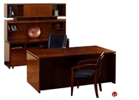 Picture of Veneer Executive Office Desk, Storage Credenza with Overhead