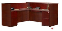 Picture of Veneer L Shape 72" Reception Desk Workstation