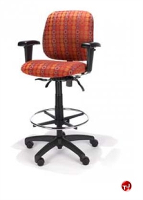 Picture of RFM 5823 Ergonomic Office Task Stool Chair, Footring