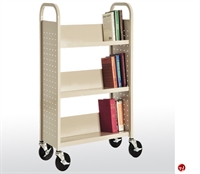 Picture of 3 Tier Single Sided Mobile Book Truck, 17" x 13" x 42"