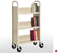 Picture of 3 Tier Single Sided Mobile Book Truck, 27" x 13" x 42"