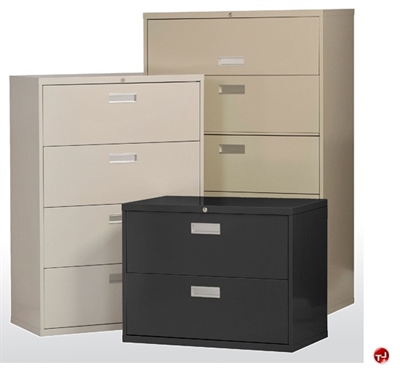 Picture of 4 Drawer Steel Lateral File Cabinet, 36" x 19" x 54"