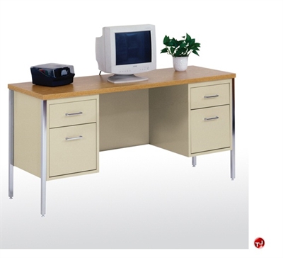 Picture of Double Pedestal Credenza Teachers Steel Desk