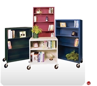 Picture of Radius Edge Mobile Bookcase, Adjustable Shelves, 36" x 18" x 36"