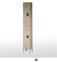 Picture of Traditional 2 Tier Steel Locker, 2 Openings, 12" x 18" x 78"