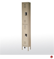 Picture of Traditional 36" Two Tier Steel Locker, 2 Openings, 12" x 18" x 78"