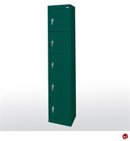 Picture of Welded Steel 11" 5 Tier Compartment Storage Locker, 15" x 18" x 66"