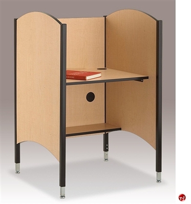 Picture of 31"W Adjustable Height Study Carrel with CPU Holder