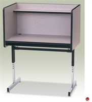 Picture of Adjustable Height Pedestal Base Study Carrel