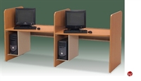 Picture of Cluster of 2, 30" x 42" Laminate Computer Study Carrel Workstation, CPH Holder