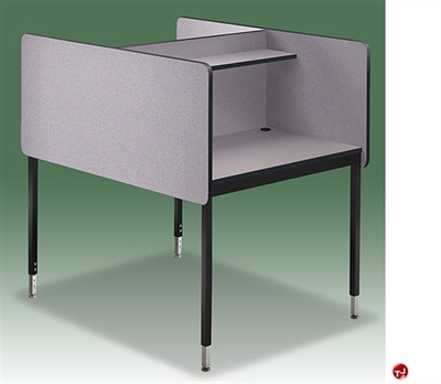 Picture of Cluster of 2, Adjustable Height Laminate Telemarketing Study Carrel