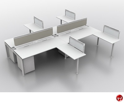 Picture of TRIA 4 Person Cluster Teaming Office Desk Workstation