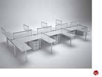 Picture of TRIA 8 Person Cluster Teaming Office Desk Bench Workstation