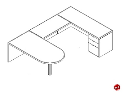 Picture of TRIA U Shape D Top Office Desk Workstation