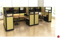 Picture of Cluster of 2 Person U Shape Office Desk Cubicle Workstation