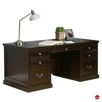 Picture of Contemporary Veneer Double Pedestal Office Desk Workstation