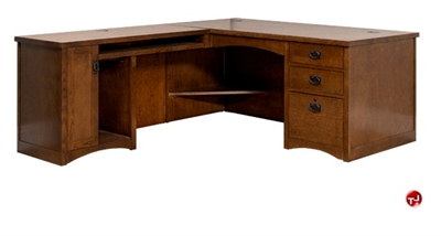 Picture of L Shape Office Desk Cubicle Workstation