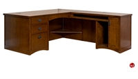 Picture of L Shape Veneer Office Desk Computer Workstation