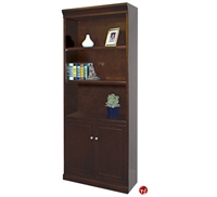 Picture of Veneer 72"H 5 Shelf Open Bookcase with Doors