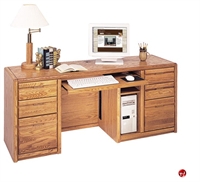 Picture of Veneer Double Pedestal Computer Credenza