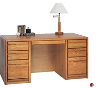 Picture of Veneer Double Pedestal Computer Desk