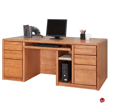 Picture of Veneer Double Pedestal Office Computer Desk