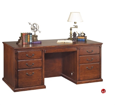 Picture of Veneer Double Pedetal Office Desk Workstation