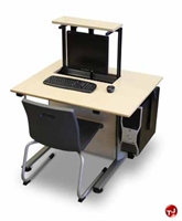 Picture of Vanerum Rize, Pneumatic Adjustable Wire Management Computer Training Desk