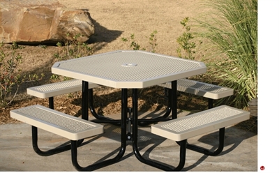 Picture of Webcoat Regal T46, 46" Octagon Metal Outdoor Picnic Bench Table