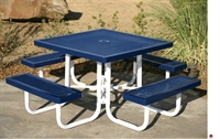 Picture of Webcoat Regal T46, 46" Square Metal Outdoor Picnic Bench Table