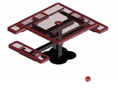 Picture of Webcoat Regal T46, 46" Square Metal Outdoor Picnic Bench Table