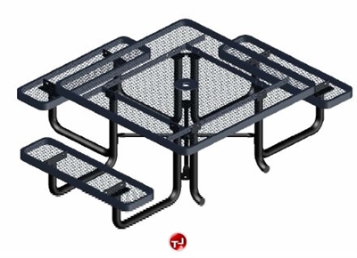 Picture of Webcoat UltraLeisure T46UL, 46" Square Metal Picnic Bench Table, Portable