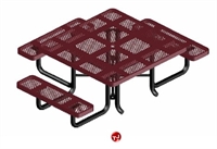 Picture of Webcoat UltraLeisure T46UL, 46" Square Portable Metal Picnic Bench Table, Perforated