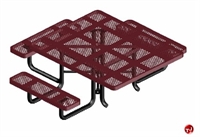Picture of Webcoat UltraLeisure T46UL, ADA Portable Metal Picnic Bench Table, Perforated