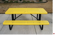 Picture of Webcoat UltraLeisure T6UL, 6' Outdoor Metal Picnic Bench Table, Perforated