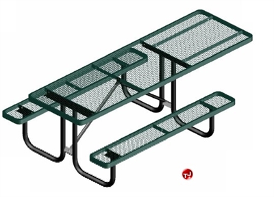 Picture of Webcoat UltraLeisure T8UL, 8' Outdoor Metal Picnic Bench Table, Portable