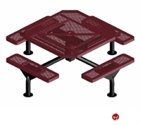 Picture of Webcoat Web Series T46WEB, 46" Octagon Metal Outdoor Picnic Bench Table