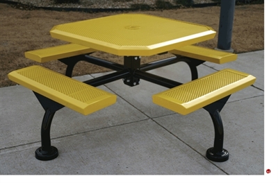 Picture of Webcoat Web Series T46WEB, 46" Octagon Metal Outdoor Picnic Bench Table