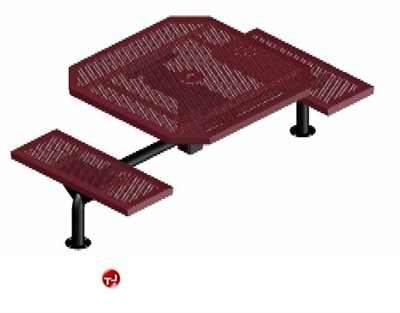 Picture of Webcoat Web Series T46WEB, 46" Octagon Metal Outdoor Picnic Bench Table