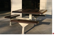 Picture of Webcoat Web Series T46WEB, 46" Octagon Metal Outdoor Picnic Bench Table, Perforated