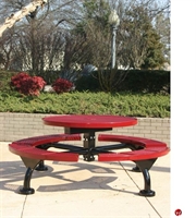 Picture of Webcoat Web Series T46WEB, 46" Round Metal Outdoor Picnic Bench Table