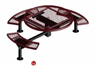 Picture of Webcoat Web Series T46WEB, 46" Round Metal Outdoor Picnic Bench Table