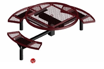 Picture of Webcoat Web Series T46WEB, 46" Round Metal Outdoor Picnic Bench Table