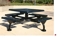 Picture of Webcoat Web Series T46WEB, 46" Square Metal Outdoor Picnic Bench Table