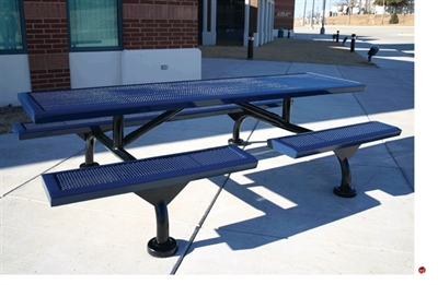 Picture of Webcoat Web Series T7WEB, 7' Metal Outdoor Picnic Bench Table