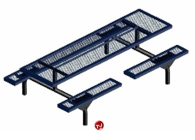 Picture of Webcoat Web Series T9WEB, 9' Metal Outdoor Picnic Bench Table